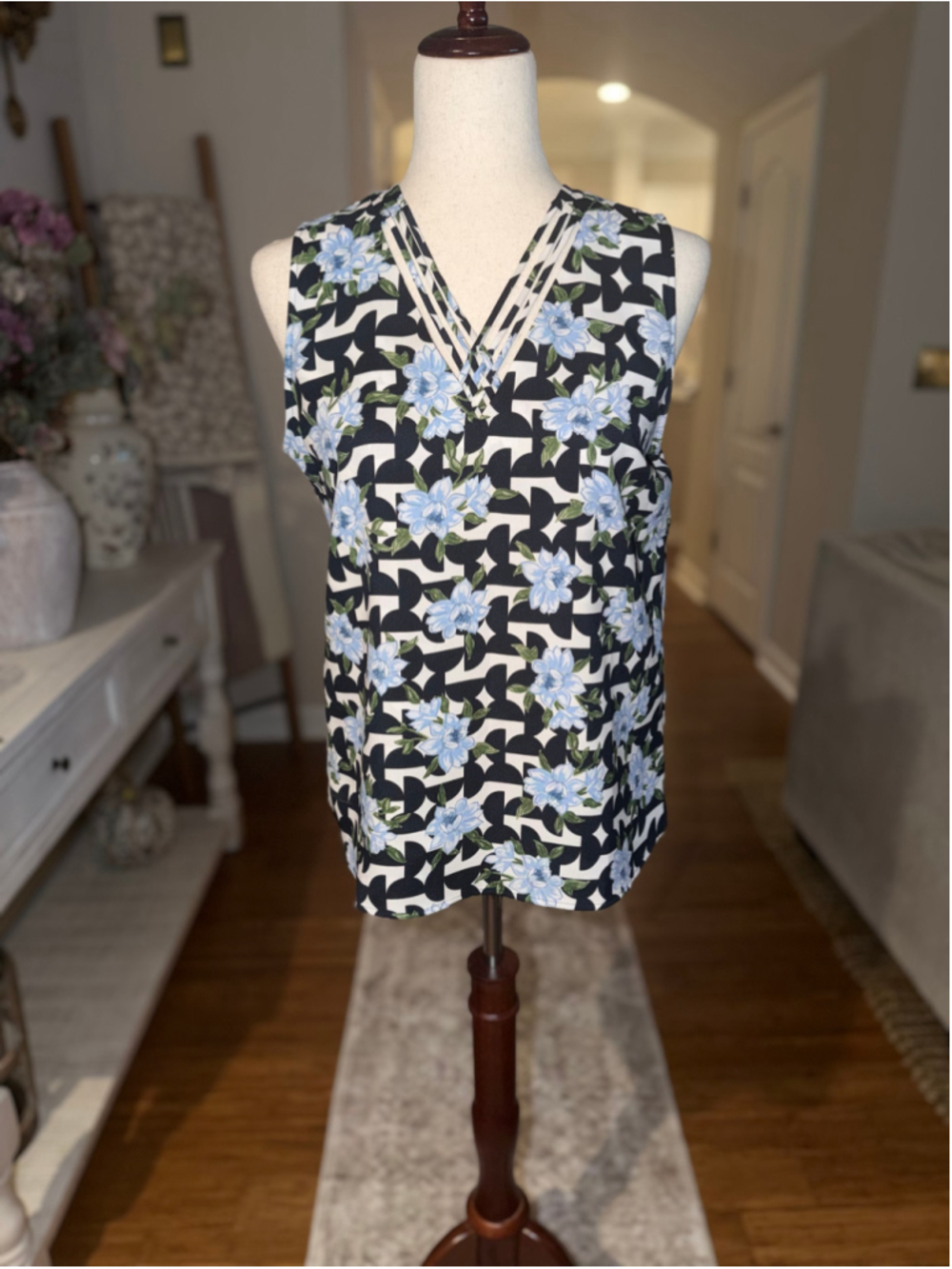 Karl Lagerfeld Floral Tank Top Size S NWT